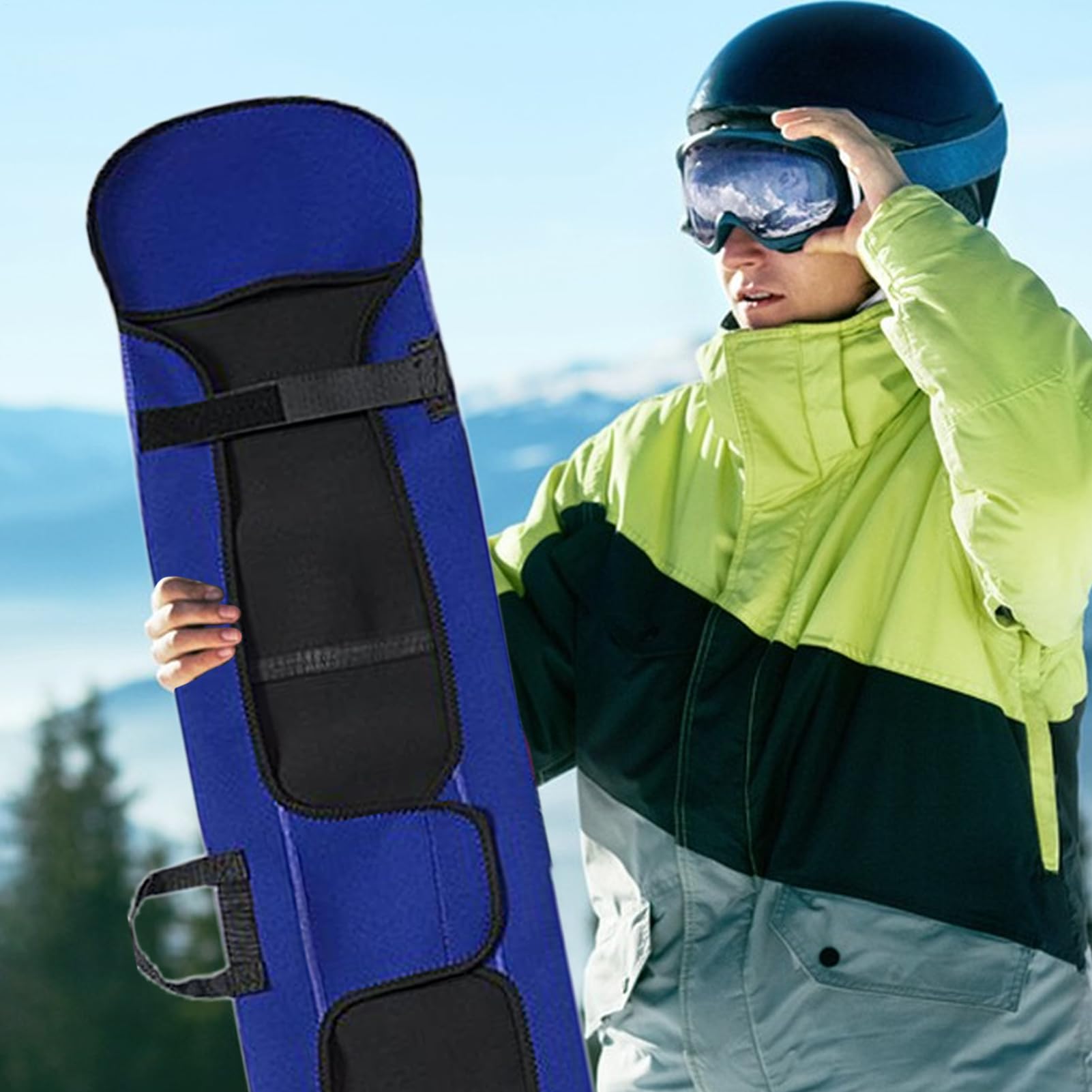 Bolsa de viaje de snowboard: bolso de tabla de surf de buceo elástico impermeable, almacenamiento protector de tablas portátiles, suministros suaves de surf para snowboard, botas, ropa y equipo, ideal