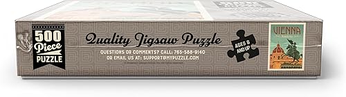 Miniatura 7 de MyPuzzle Austria Viena, póster vintage, rompecabezas prémium de 500 piezas para adultos