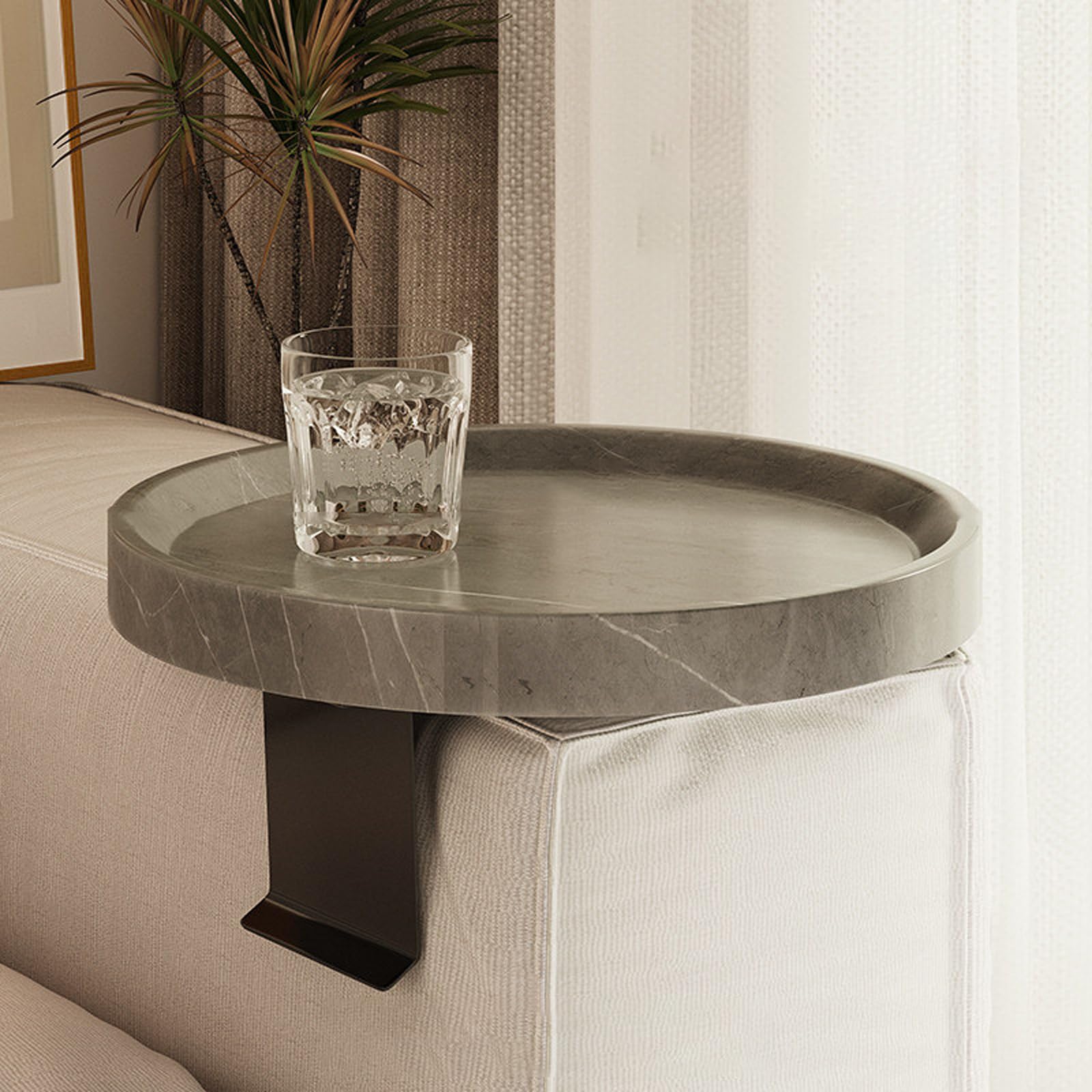 Bandeja ajustable para reposabrazos de sofá, soporte antideslizante e impermeable para bebidas, aperitivos y cables, ideal para sofás, reclinables y entretenimiento en casa