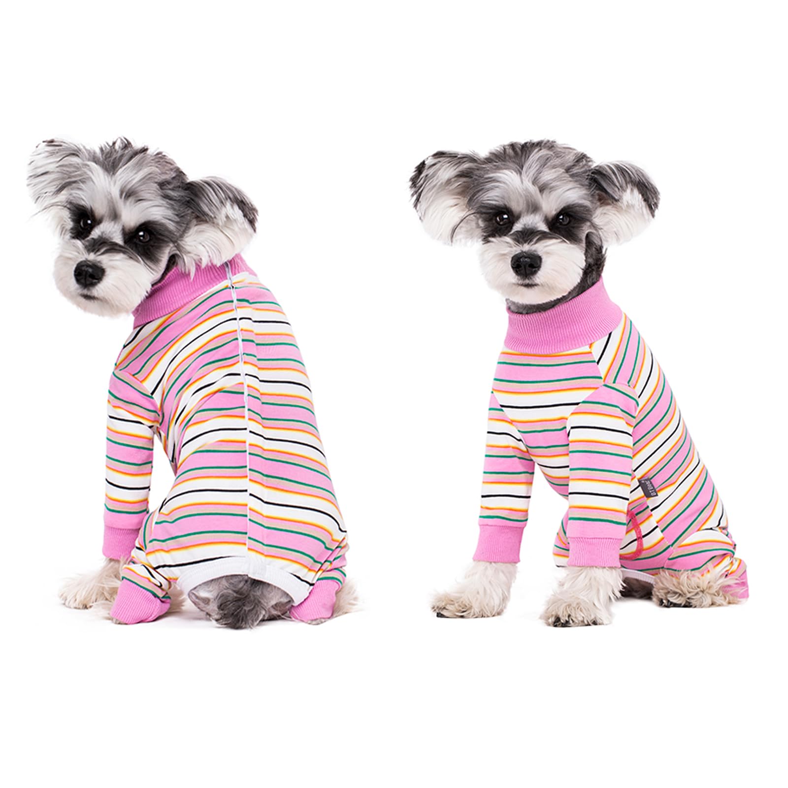 BT Bear Dog Recovery Suit,Elastic Puppy Small Dogs After Surgery Onesie Protect Joints Anti Licking for Female Male Dogs,Pets Pajamas PJS Bodysuit for Cats Small Medium Dogs,Pink Yellow XXL - Image 4