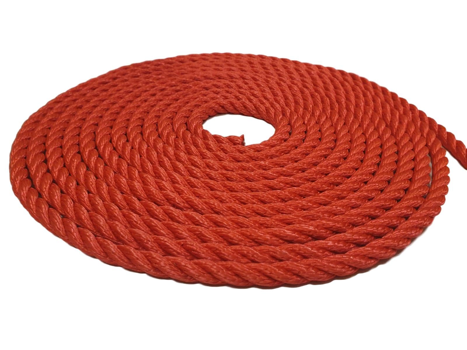 16mm Red Yacht Rope - Softline Polypropylene - Polysoft - Available By The Metre - Floating Mooring Rope