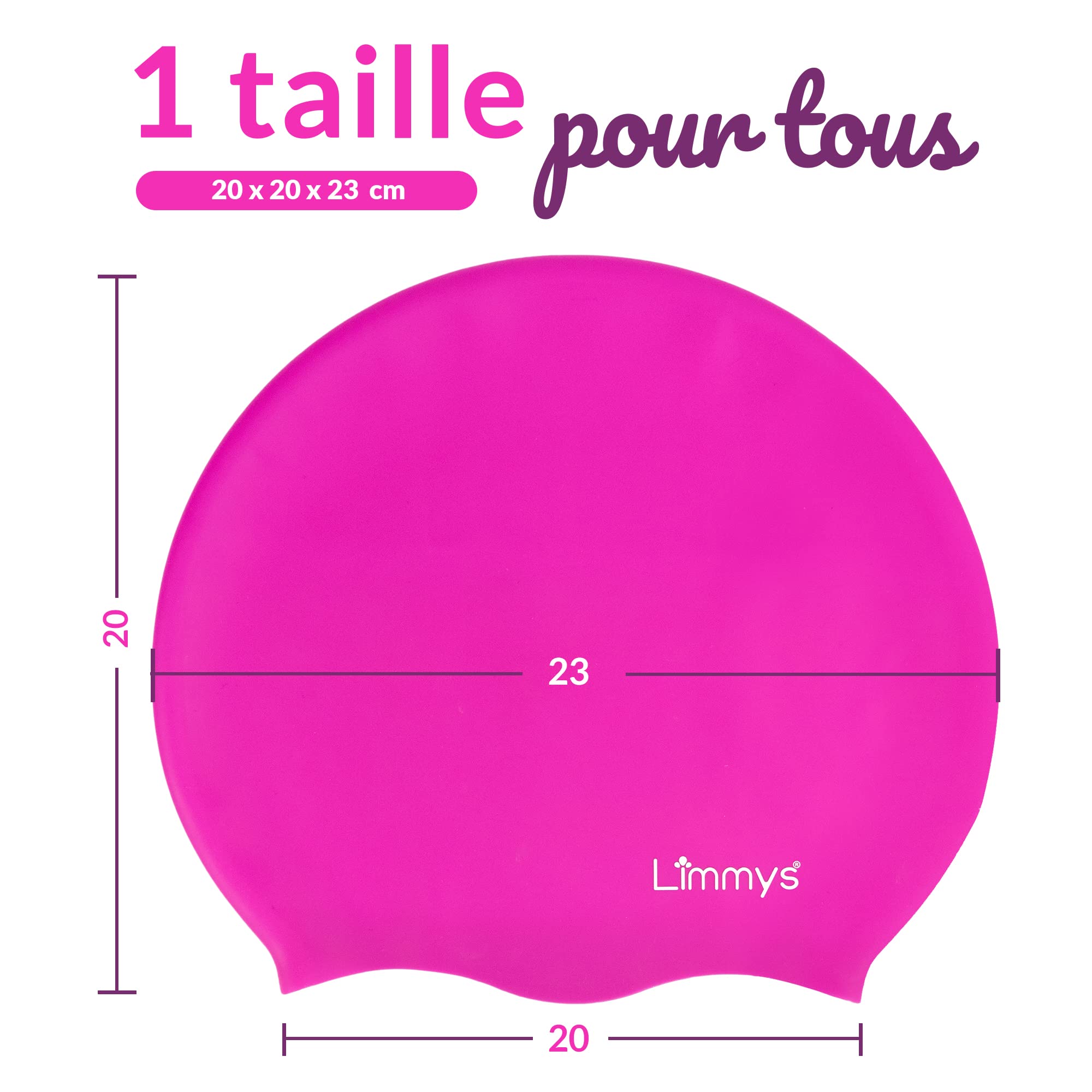 Limmys Bonnet de Natation en Silicone pour Adultes – Bonnet de Piscine Souple et Extensible pour Femme et Homme – Ajustement Confortable sans Pression, Résistant au Chlore, Silicone Durable Sans Latex