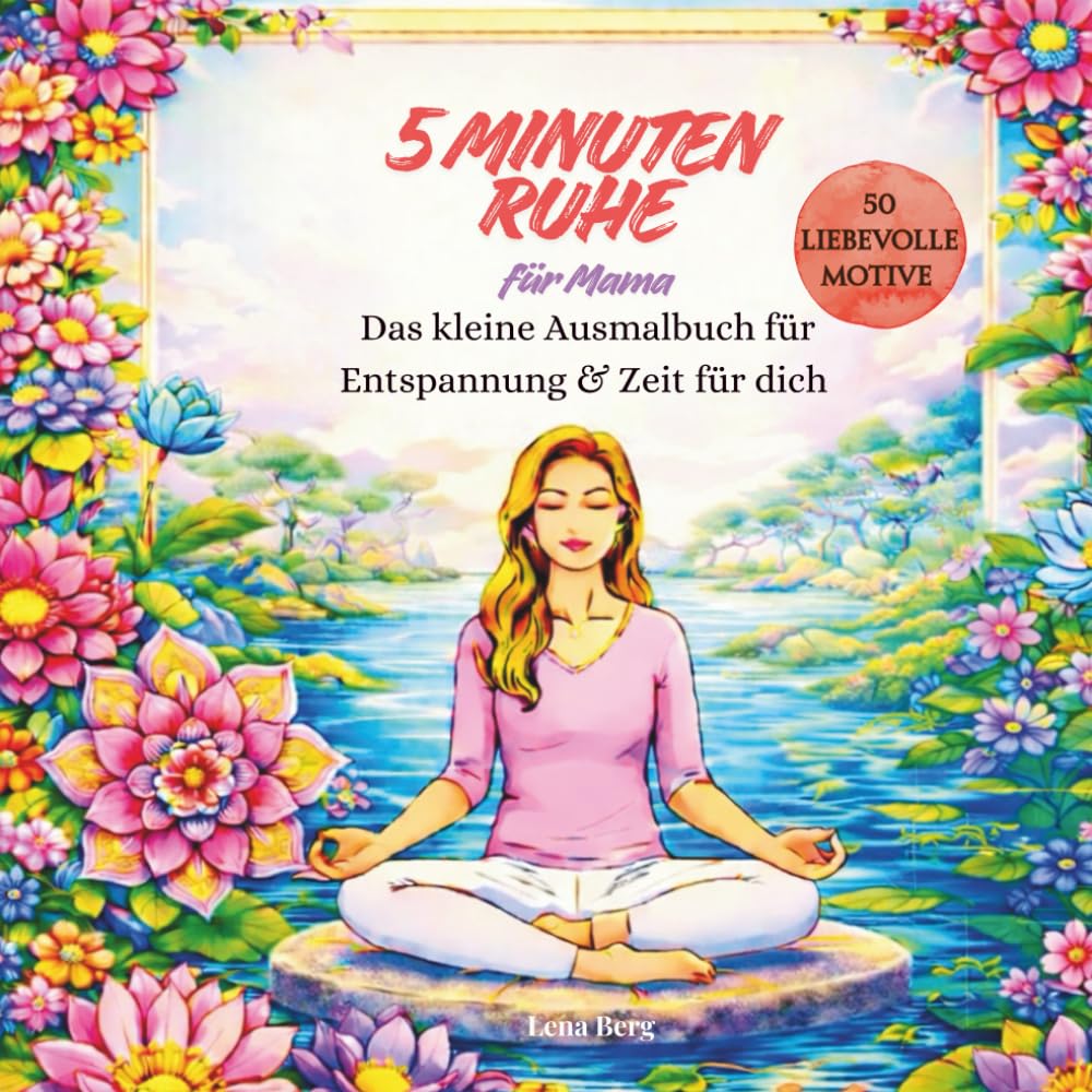 5 Minuten Ruhe für Mama: Das kleine Ausmalbuch für Entspannung & Zeit für dich – Auszeit für Mama | Stressabbau, Achtsamkeit & kreative Pause für Erwachsene