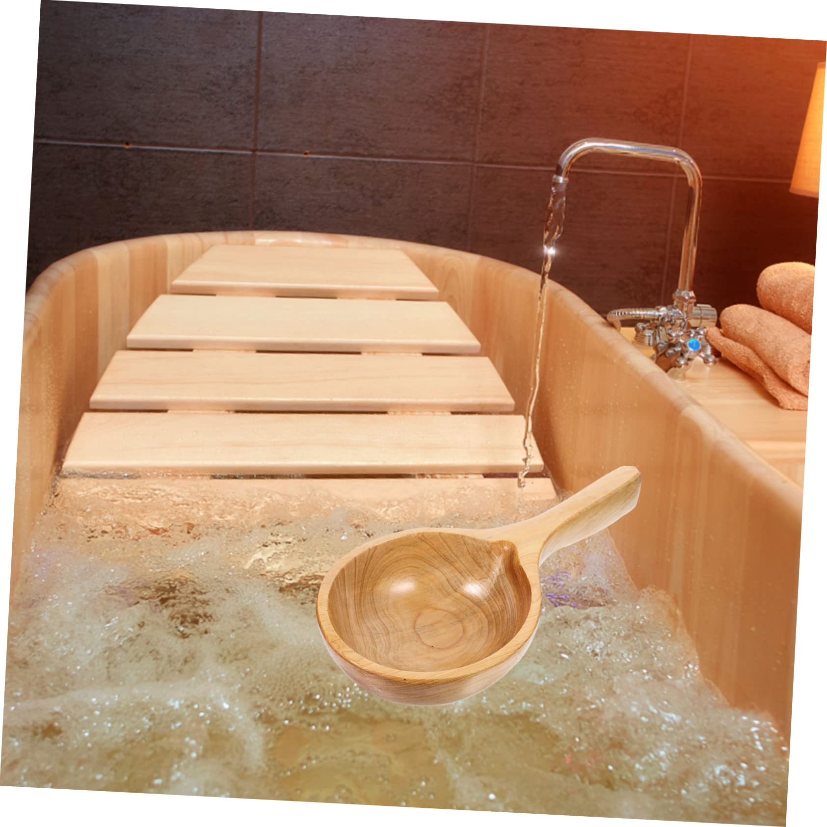 Mikinona Lot De 2 Louches À Eau En Bois Pour Sauna