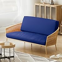 Vista 3 de MoNiBloom Funda elástica para futón individual, sin brazos, funda para sofá sin brazos, protector de muebles, funda lavable con cremallera