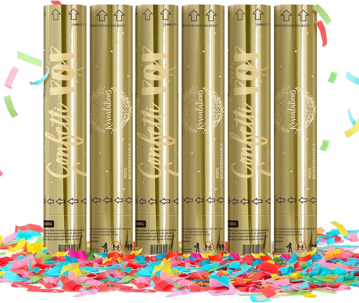 Multicolor Confetti Cannons