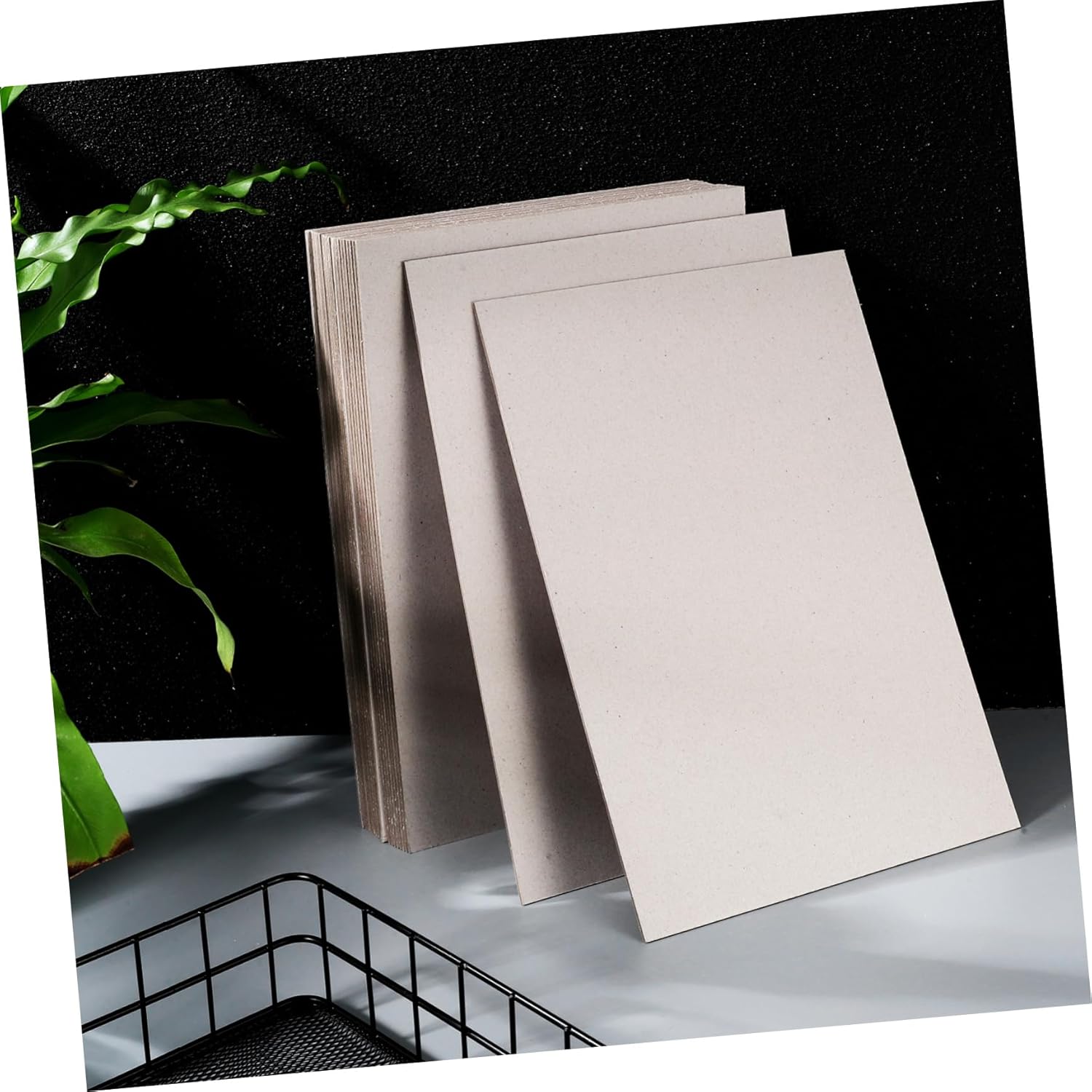 CORHAD 20 Sheets Heavy Duty Chipboard for Crafts A4 Size Grey Cardboard for Model Making Scrapbooking and DIY Projects
