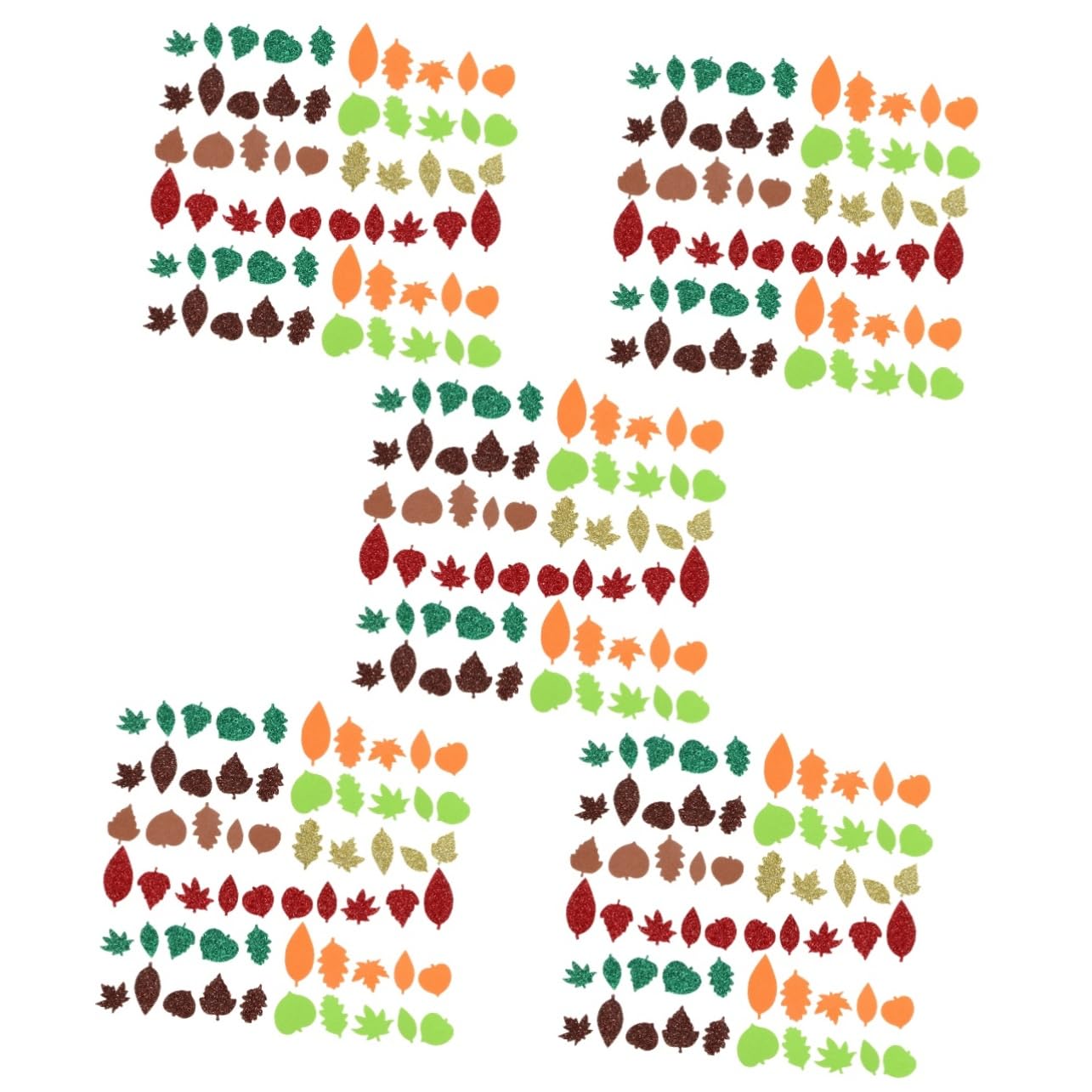 2500 Stk künstliche Herbstahornblätter Herbstfest Dekoration Herbstlaubdekorationen glitzernde Ahornblätter Gefälschte Herbstblätterdekorationen hochzeit deko pflanzen Schaum Abaodam