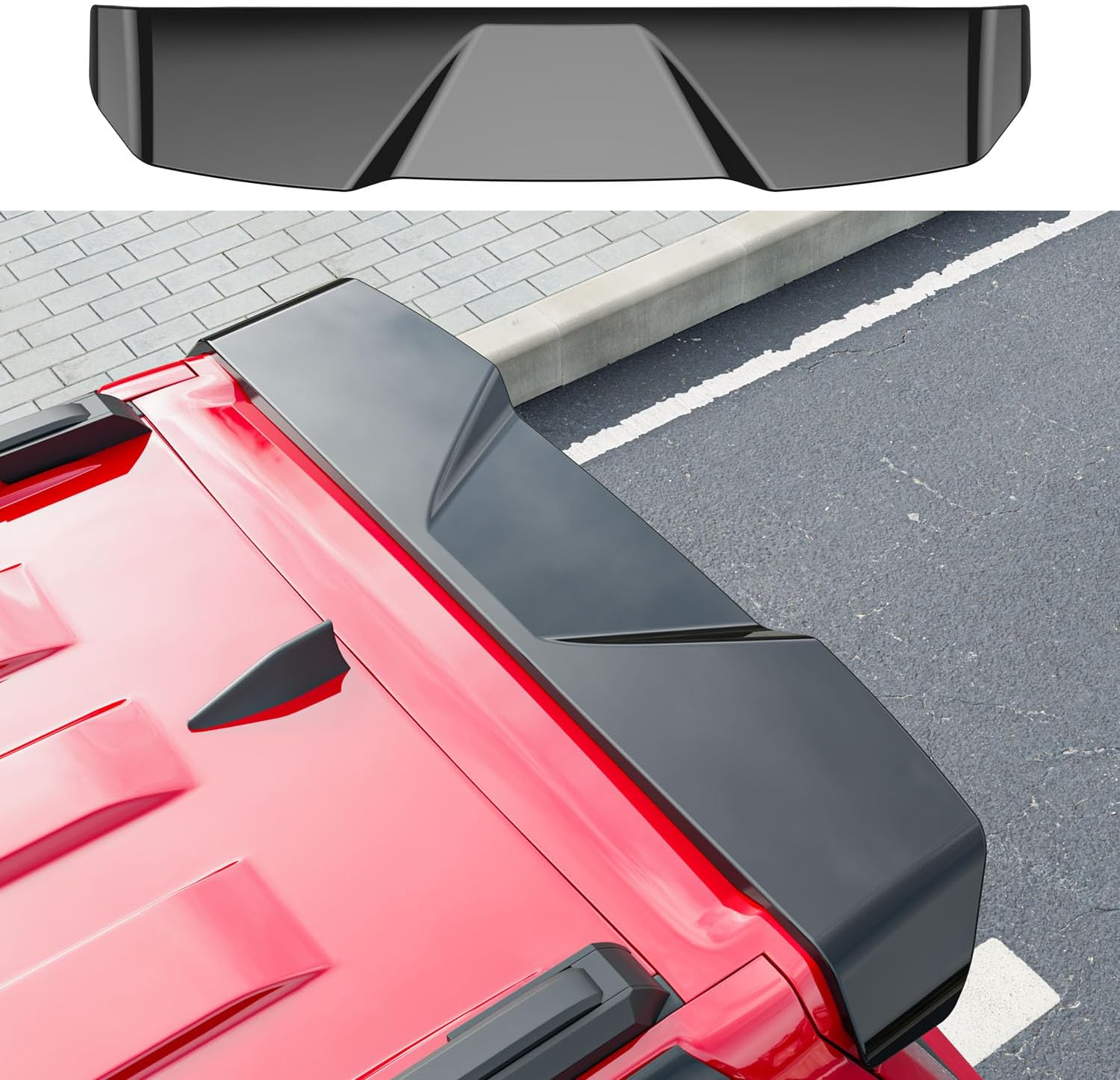 xipoqix Rear Spoiler Compatible with 2025 2026 Toyota 4Runner Spoiler ABS Glossy Black Trunk Lip Trunk Wing Replacement for 2025 2026 Toyota 4Runner Accessories