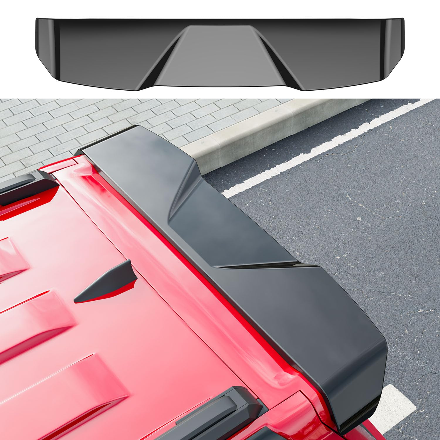 xipoqix Rear Spoiler Compatible with 2025 2026 Toyota 4Runner Spoiler ABS Glossy Black Trunk Lip Trunk Wing Replacement for 2025 2026 Toyota 4Runner