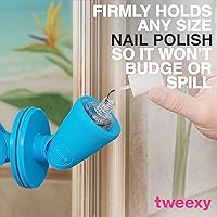 Vista 6 de tweexy Hinge Untippable Nail Polish Bottle Holder Anti-Spill Nail Polish Holder Stand, Tilted, IntelliStick Airlock Suction Fingernail Painting