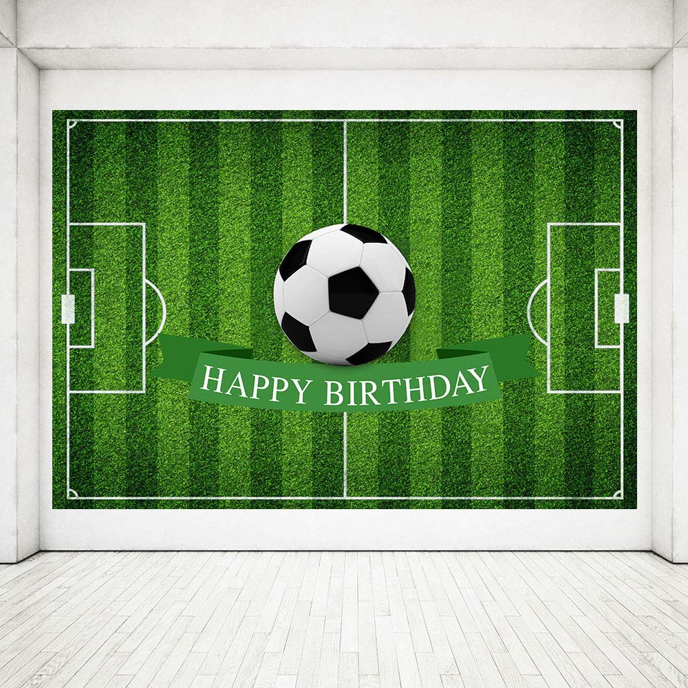 YongFoto Fondale Fotografico In Vinile 1x1,5 M – Tema Calcio, Stadio E Arena Verde, Per Festa Compleanno, Baby Shower, Studio