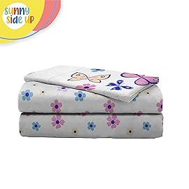 Sunny Side Up Flutter Toddler Sheet Set - 3 Piece Toddler Bedding Set Includes Pillow Cover - Super Soft Floral Microfiber Sheets
