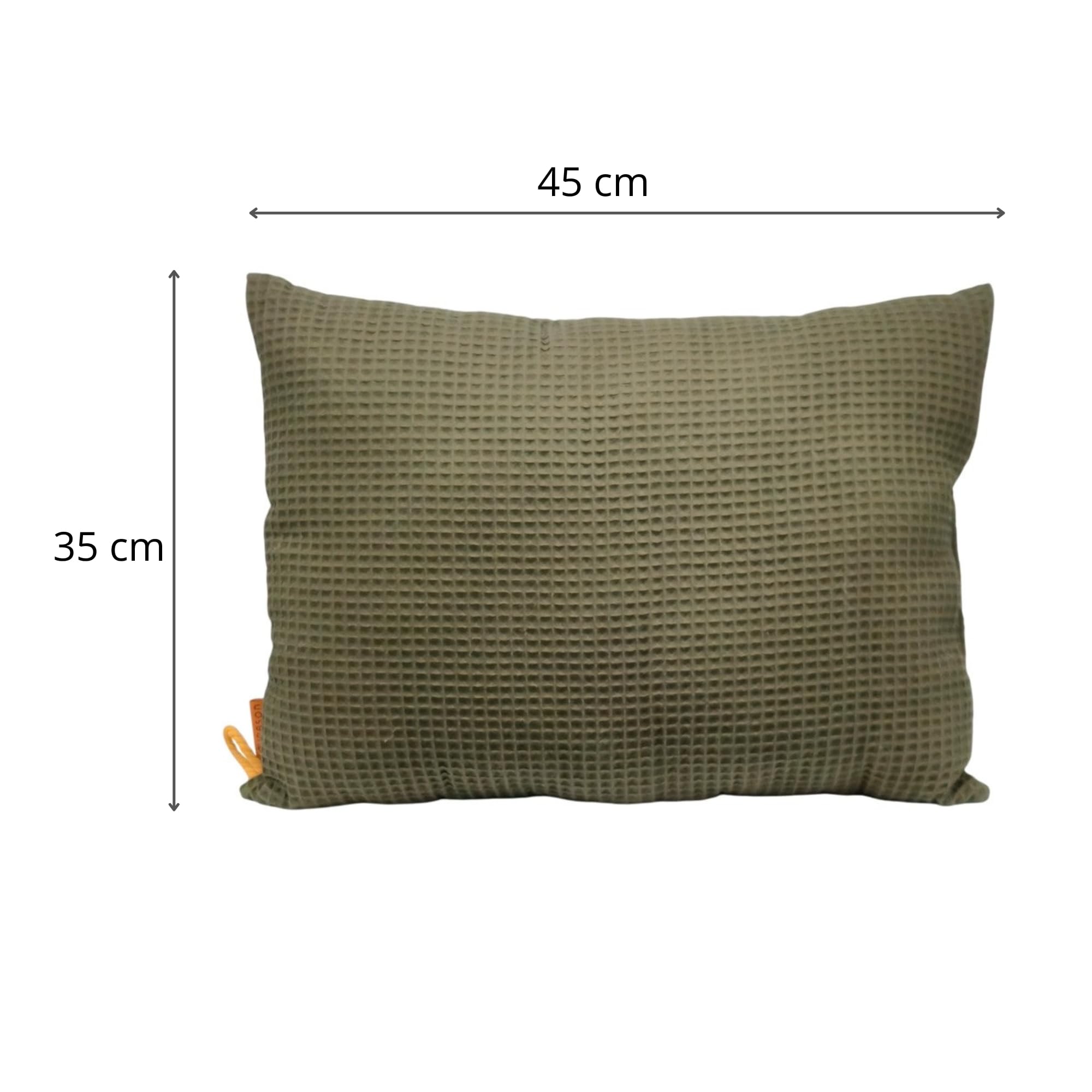 Saunakissen 45×35 cm – 100% Baumwolle – Öko-Tex – handgemacht in Estland – Saunason (Grün)