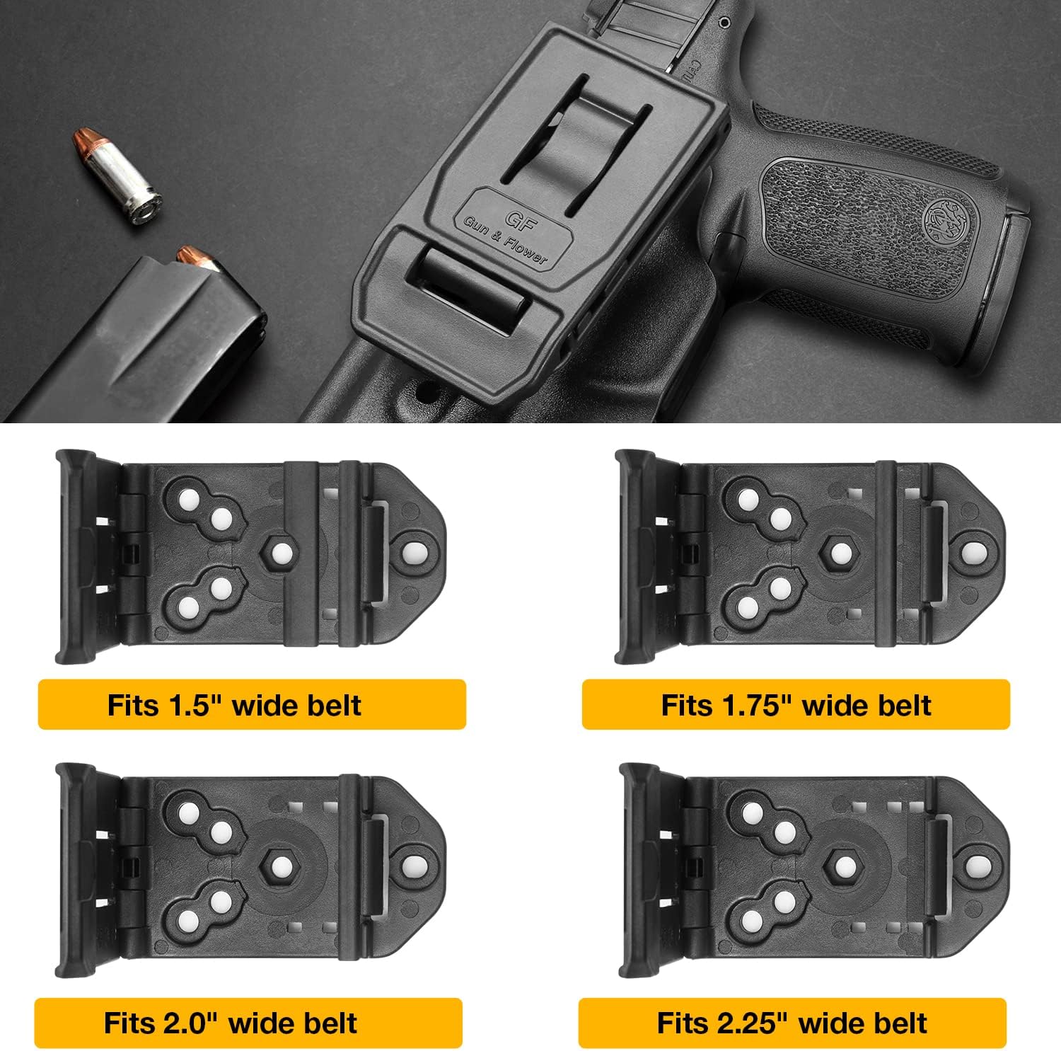 OWB Kydex Holster Fits Springfield Hellcat, Glock 43, M&P 9MM/.40 M2.0 & Shield with Laser, S&W SD9 VE/SD40 VE, Taurus G2C/G3C/PT111/PT140, SCCY CPX-1/CPX-2, 1911 – Red Dot Compatible