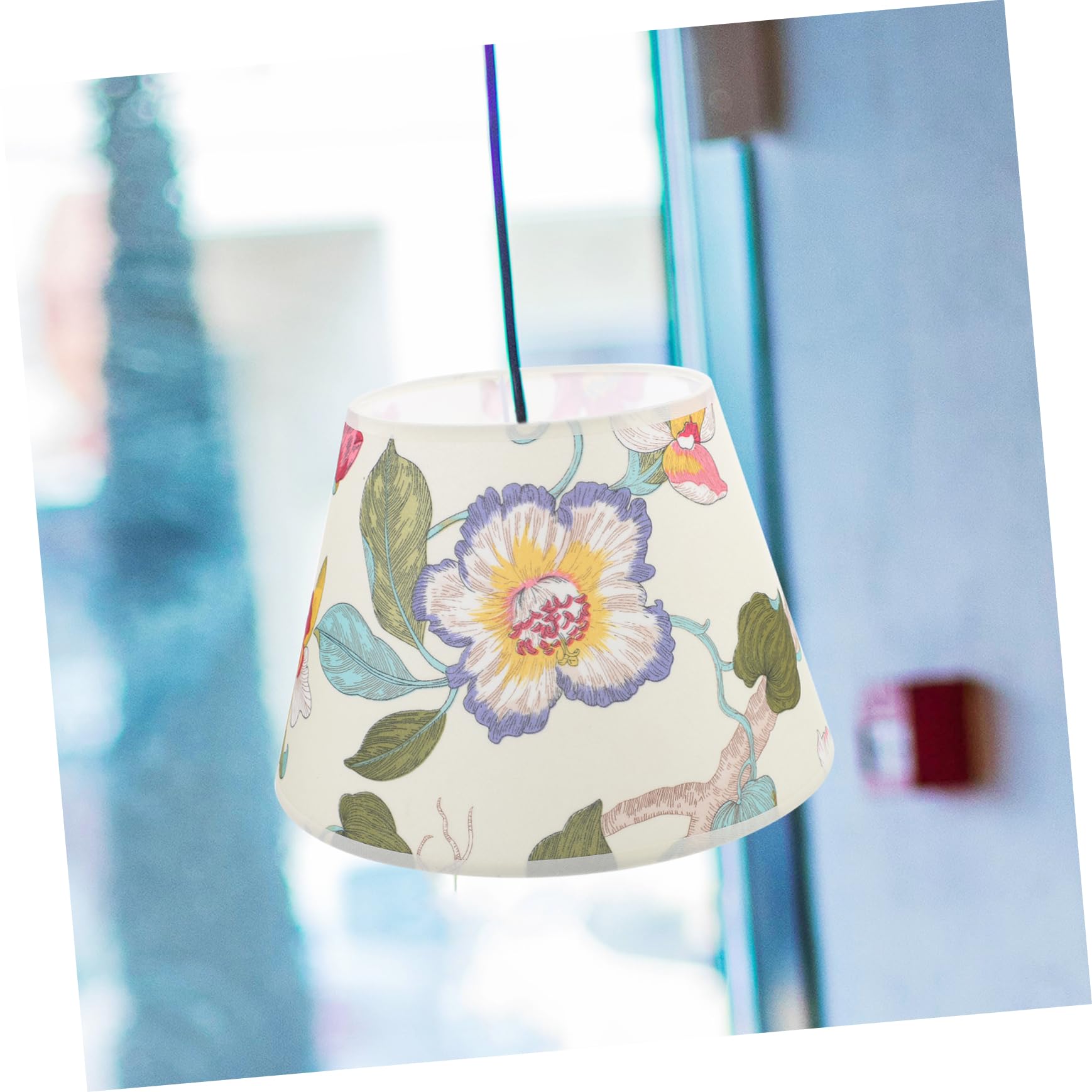 SHINEOFI Pantalla Lampara Tela para Lámpara de Mesa E27 Flores, Tejido y Metal, para Decorar Tu Hogar y Crear una Atmósfera Cálida Estilo Aleatorio