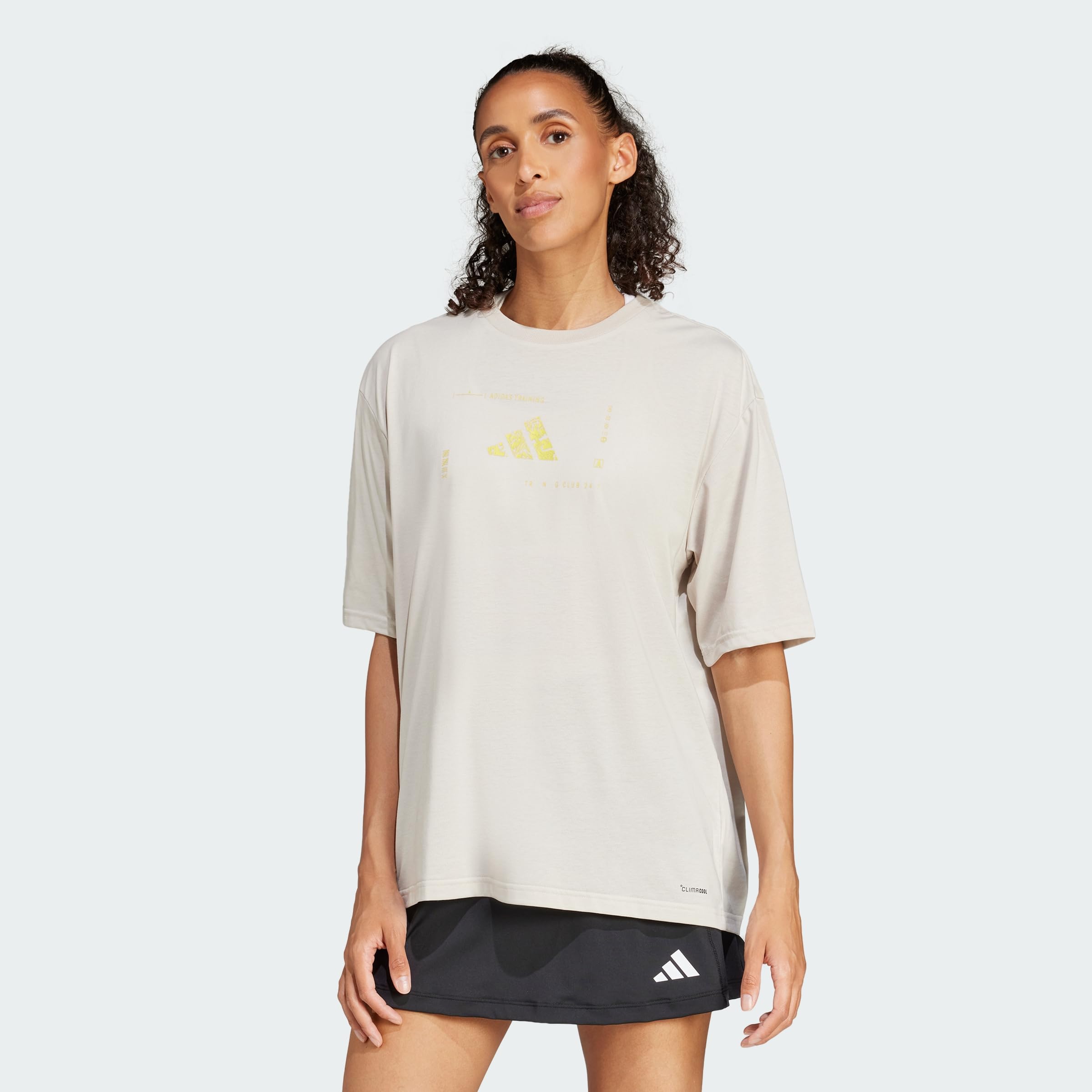 adidas Women's Climacool Training Graphic T-Shirt, Wonder Alumina, M