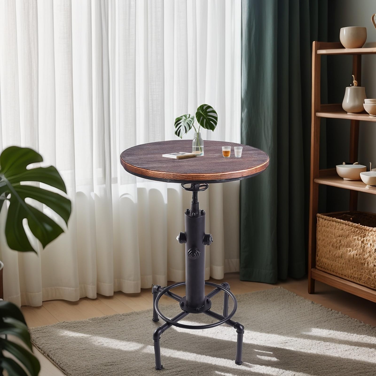 Amazon.com: FUBIRUO Industrial Tall Bistro Table 32.3-36.2