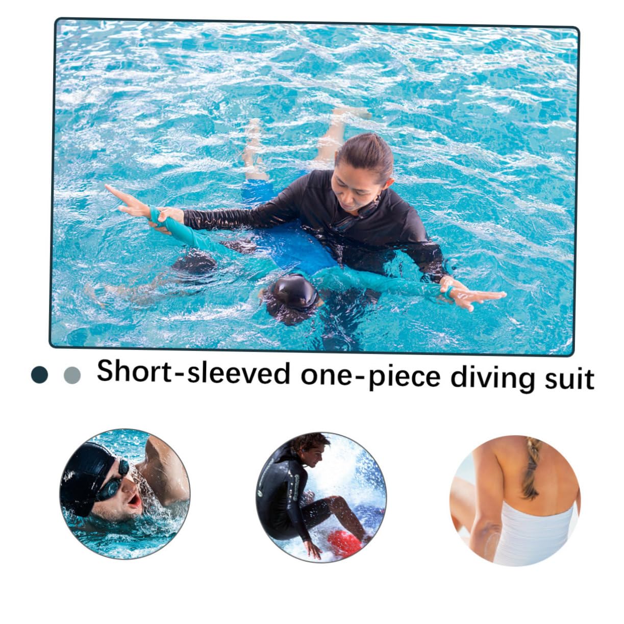 GOOHOCHY Unisex Diving Suit Short Sleeve Comfortable Half Body Wetsuit for Swimming Snorkeling Travel XXL