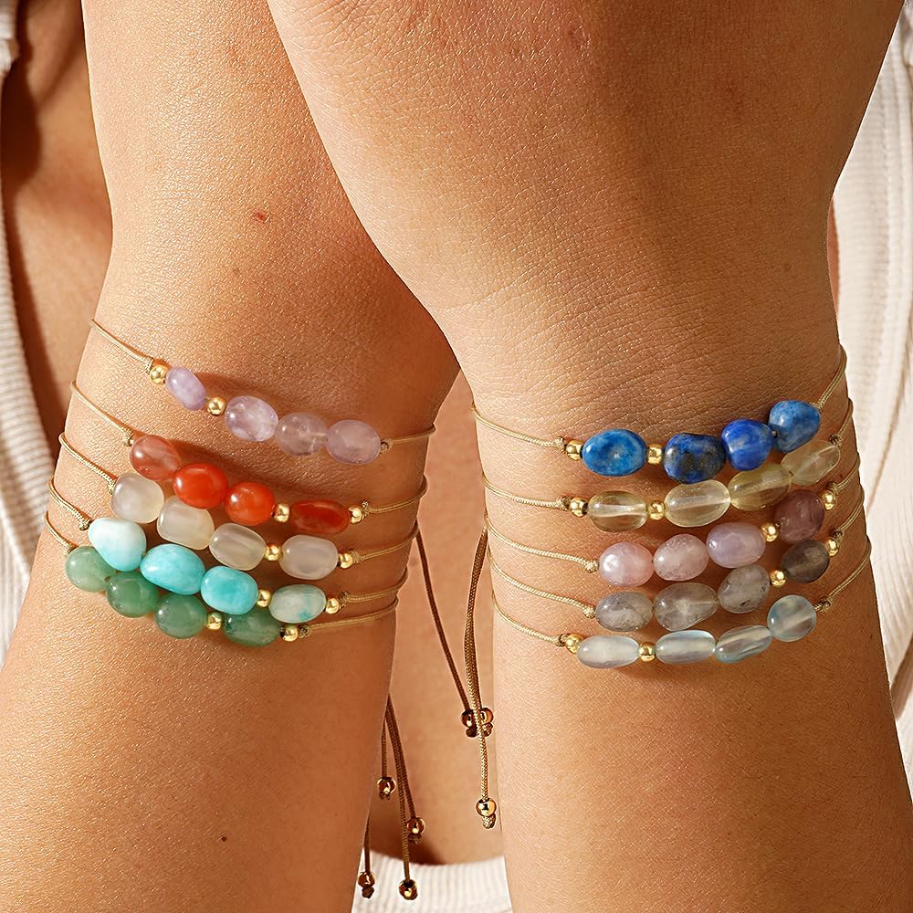 Colorful Beaded Bracelet Stack for Women,Handmade Bohemian Small Beads Adjustable Braided String Stackabel Bracelets Set Minimalism Jewelry Gift Friendship - Image 2