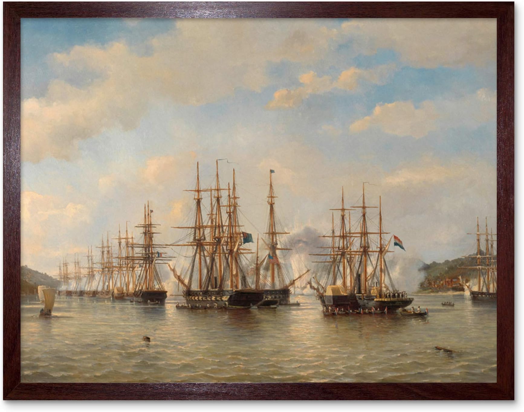 Artery8 Van Beest Dutch English French American Ships Japan Art Print Framed Poster Wall Decor 12x16 inch