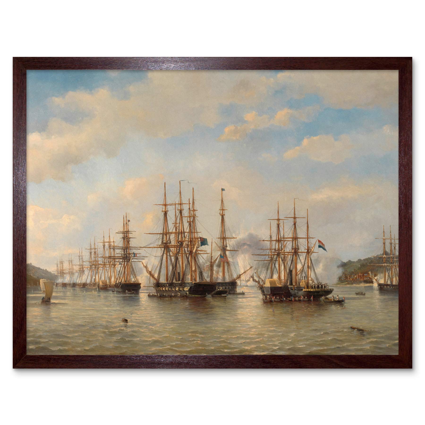 Artery8 Van Beest Dutch English French American Ships Japan Art Print Framed Poster Wall Decor 12x16 inch