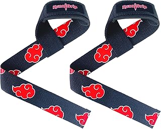 Anime Weightlifting Straps - Soft Cotton, Padded Wrist Wraps for Powerlifting, Bodybuilding, Gym Workout, Strength Training, Deadlifts & Fitness (24 inch, 1 Pair)