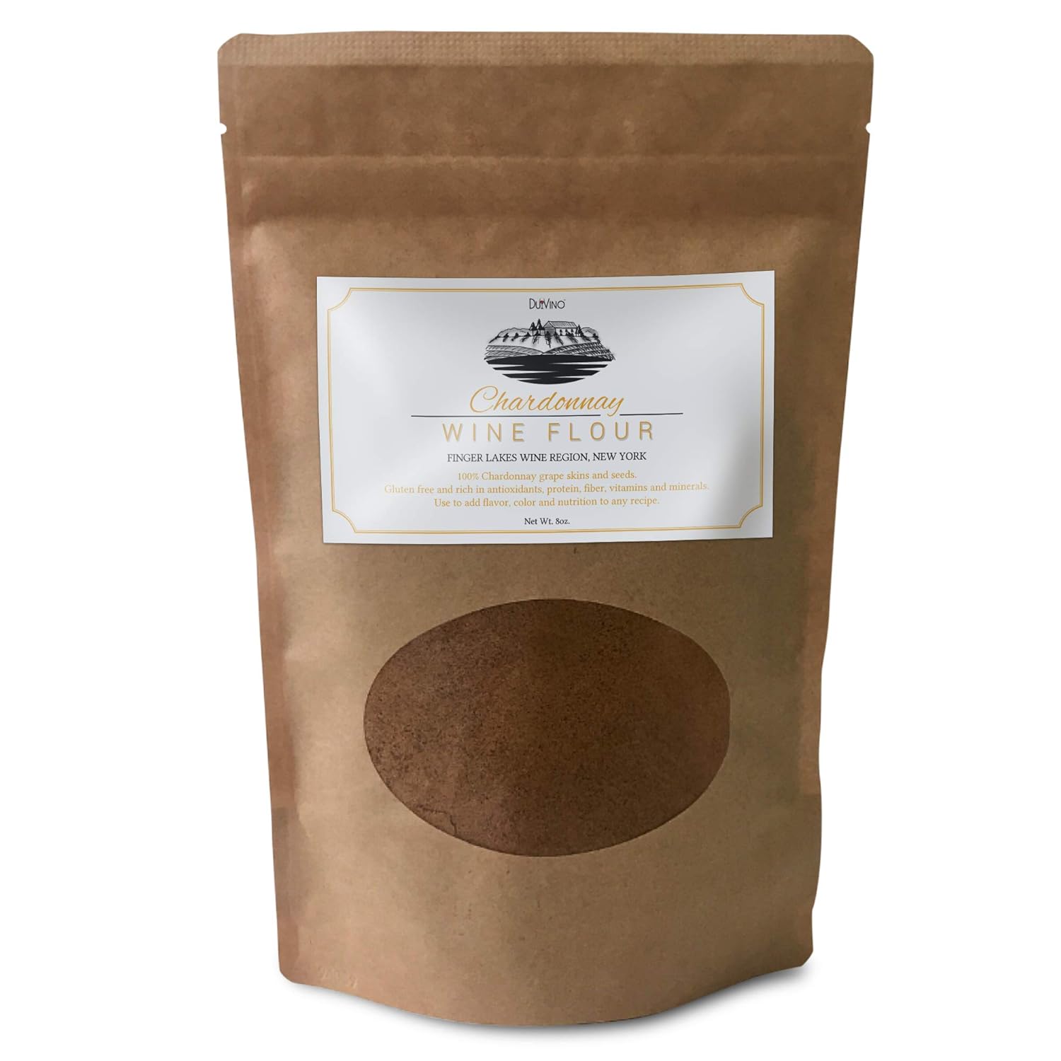 Cabernet Sauvignon Wine Flour/Wine Powder made 100% from Grape Skins and Seeds grown in NY Wine Region- Gluten Free Flour Rich in Antioxidants, Protein & Fiber- Use to Add Flavor, Nutrition and Color