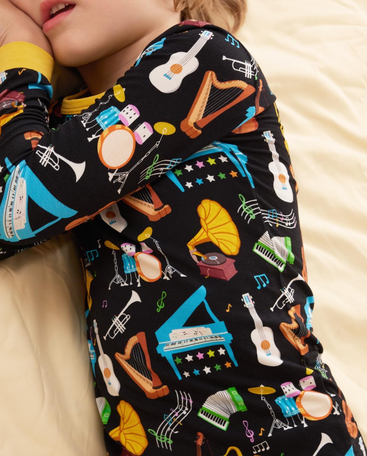 babee Reshinee Bamboo Viscose Toddler Pajamas Boys Girls Kids Baby 2pcs Long-Sleeve Pyjamas Set 3-4T Instrument Snug fit Sleepwear