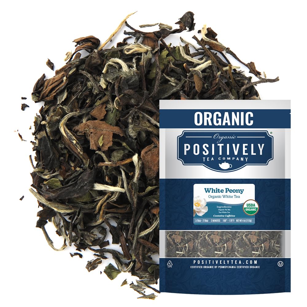 Organic Positively Tea Company, Weißer Pfingstrosen-weißer Tee, lose Blätter, 4 Unzen