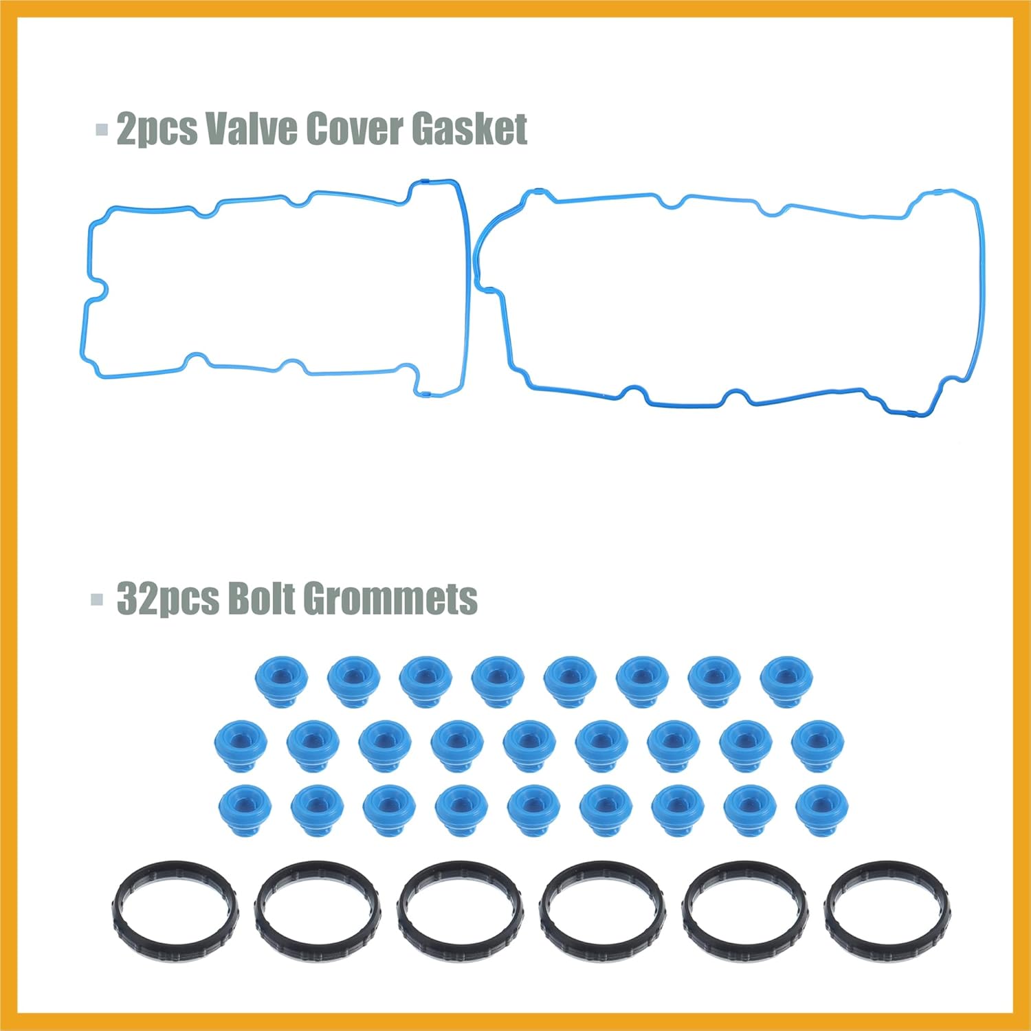 Valve Cover Gasket Set for Ford Escape 3.0L V6 2006-2008 for Mazda Tribute 3.0L V6 2005-2006 for Mercury Replacement