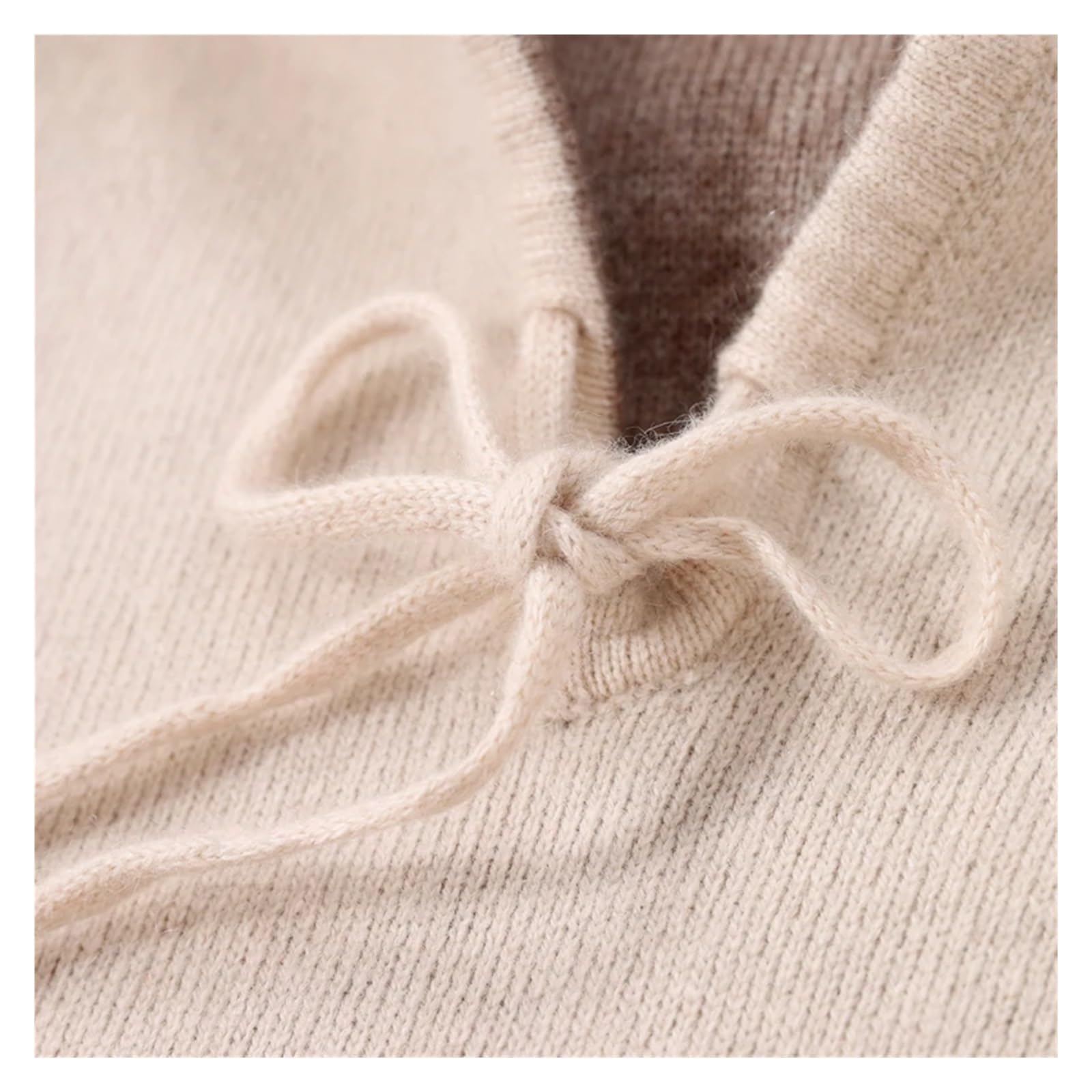 Cachemira pura for mujer invierno 2 capas de punto grueso proteger sombrero bufanda cálido suave con capucha cordón