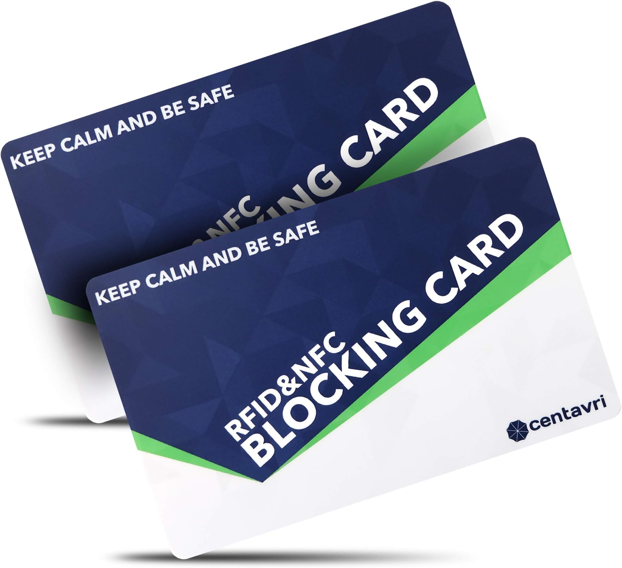 RFID/NFC Blocking Card (2 Pack) by Centavri | Credit & Debit Contactless Cards Protector for Entire Wallet | Keep Personal and Financial Information Safe