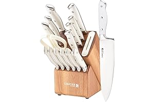 Premium Sabatier Knife Set: Forged Precision, Built-in Sharpener