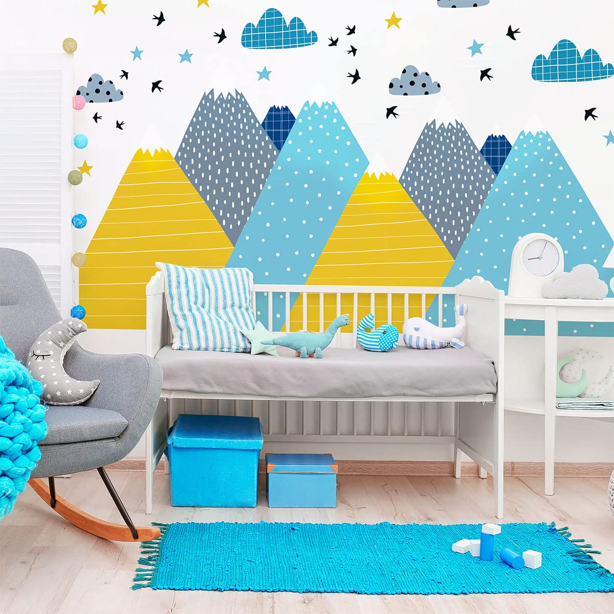 Children's Wall Stickers Baby Room Decoration Children's Wall Stickers Scandinavian Mountains Kriska Giant Wall Sticker H60 x L90 cm - Image 3
