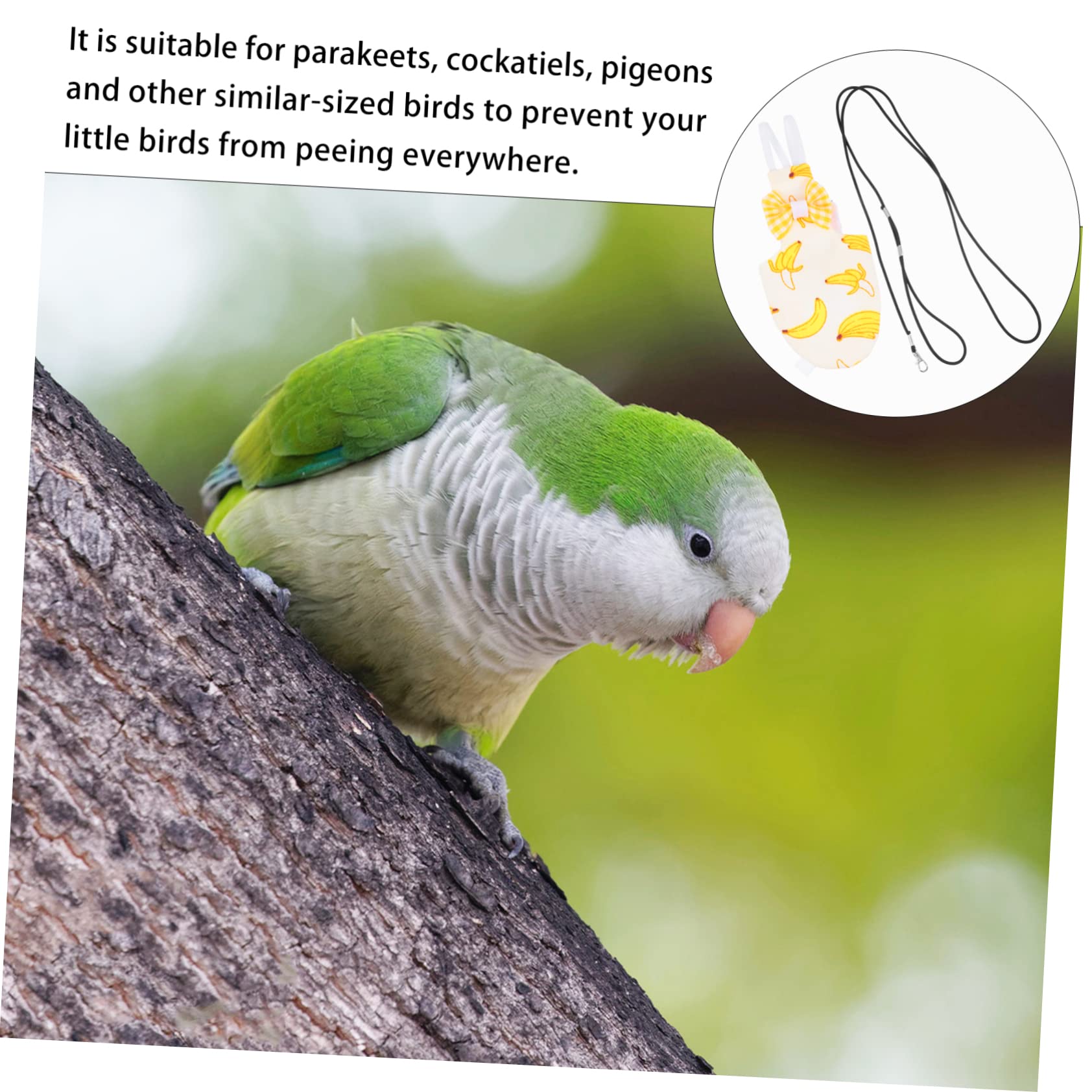 Beavorty 2stücke Parrot Fluganzug Für Vögel Waschbare Wiederverwendbare Papageienwindel Mit Verstellbarem Design Atmungsaktiv Und Leicht Für Tägliches Tragen Und