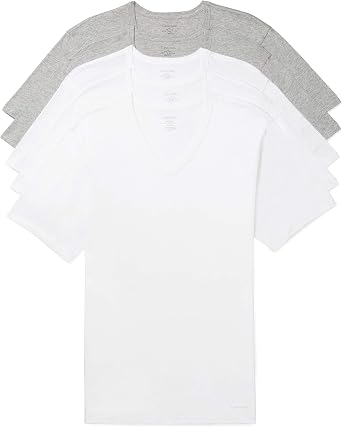 Calvin Klein Mens Cotton Classic 5-Pack Slim Undershirts