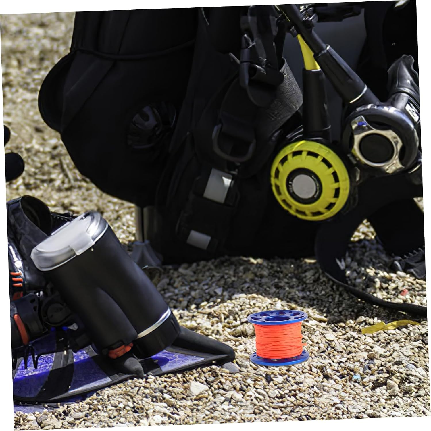 Abaodam 1set Compact Scuba Diving Finger Spool Reel for Underwater Line Management Rope Included Versatile Dive Accessory for Snorkeling and Fishing