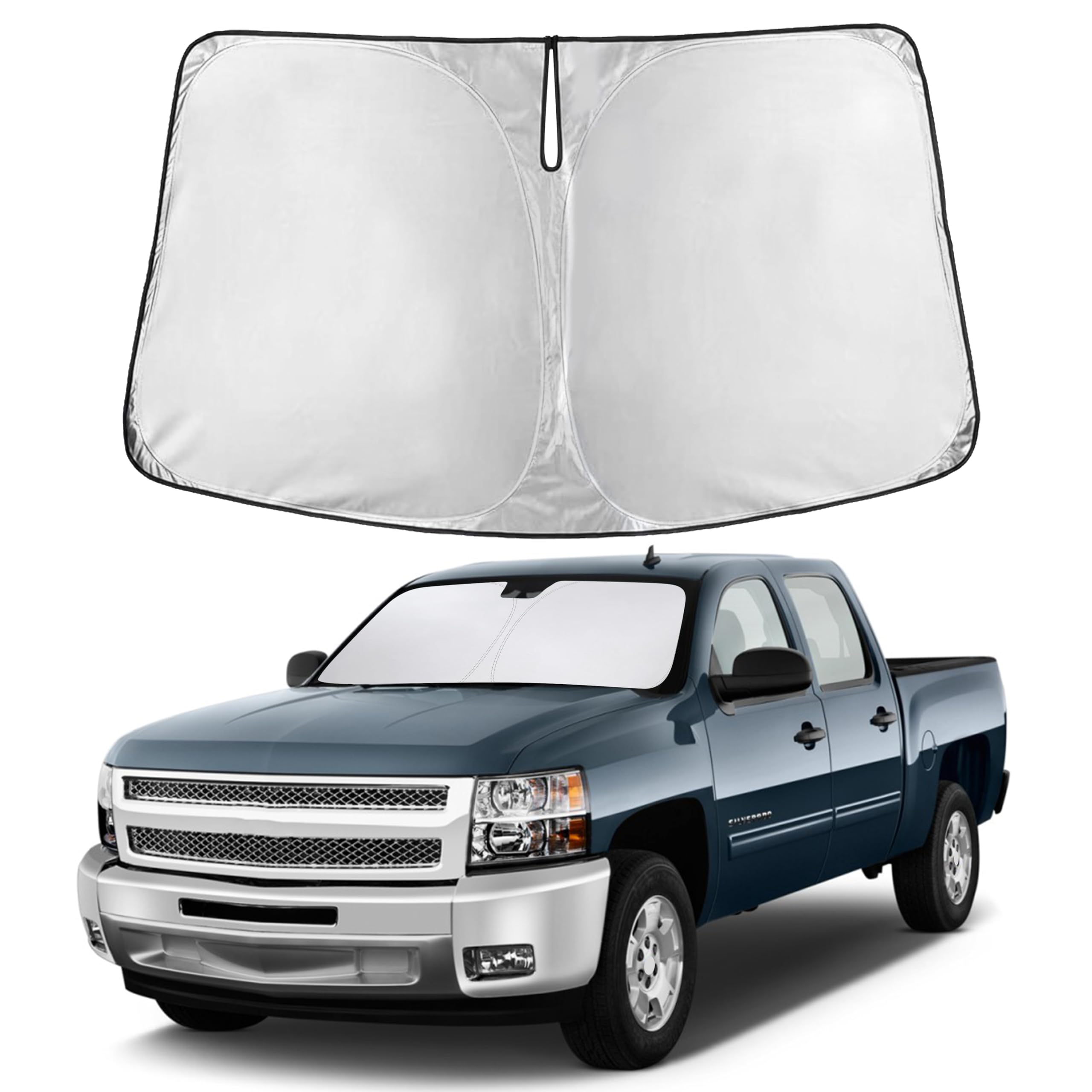 EcoNour Windshield Sunshade for Chevy Silverado/GMC Sierra 2007-2012, 2013