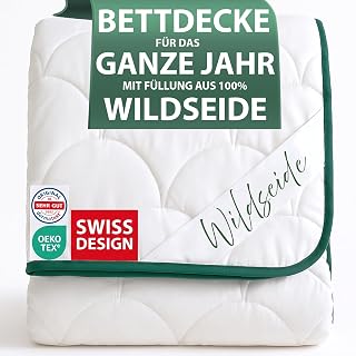 Welldora Premium Ganzjahresdecke 200x200, Füllung 100% Wildseide, Oeko-Tex - Amazon product rated Grade A