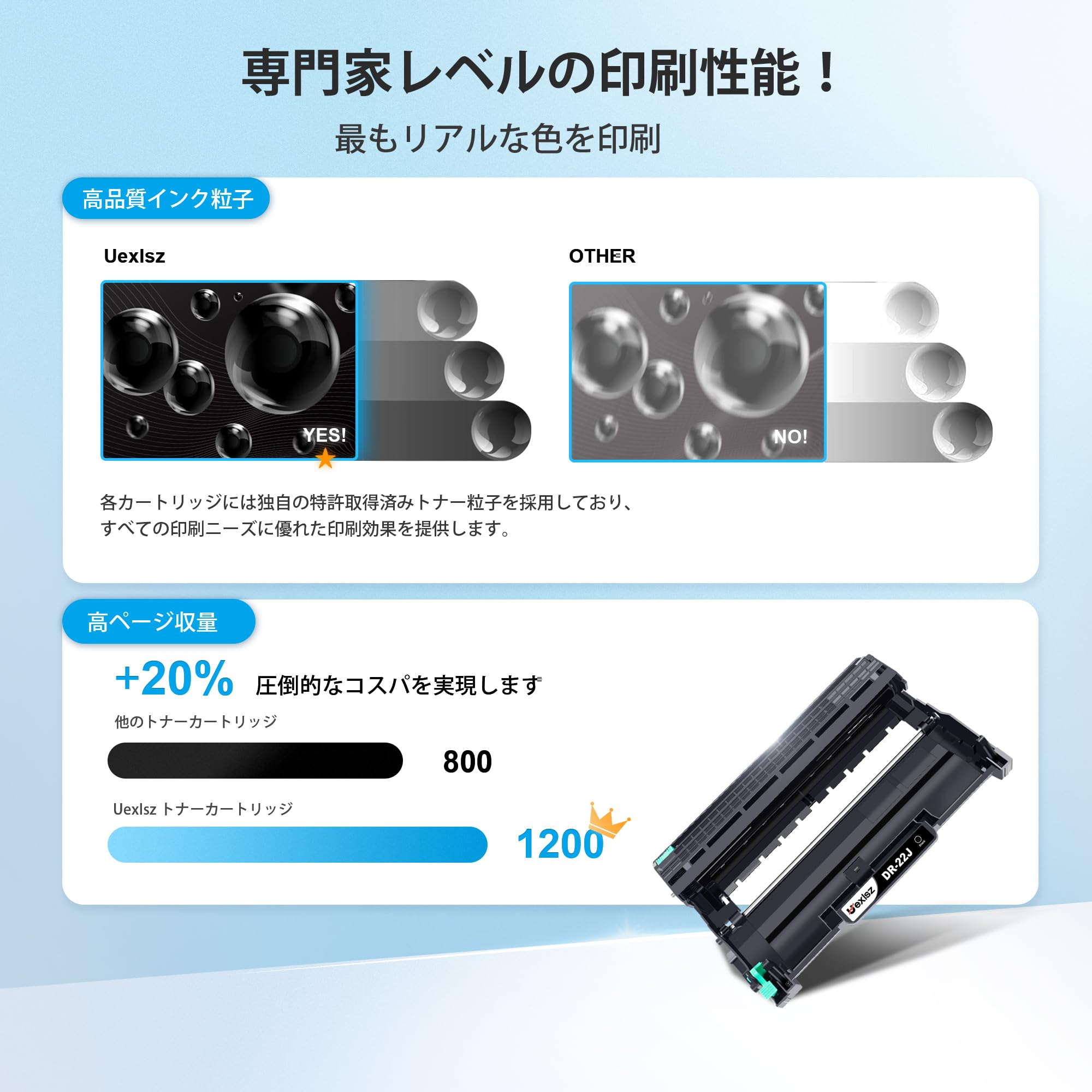 Amazon.co.jp: Uexlsz DR-22J 1本セットブラザー (brother) 用 TN-27J