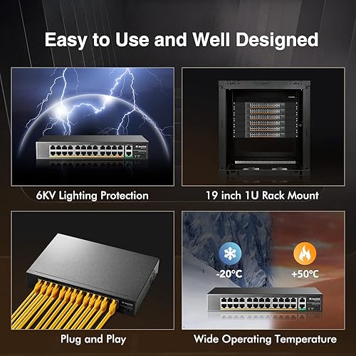 Vista 39 de MokerLink Switch gestionado Gigabit de 48 puertos, 4x10G SFP+, 1 consola, 1 USB, L3 Smart Managed, montaje en rack, DHCP QoS Vlan IGMP, enrutamiento