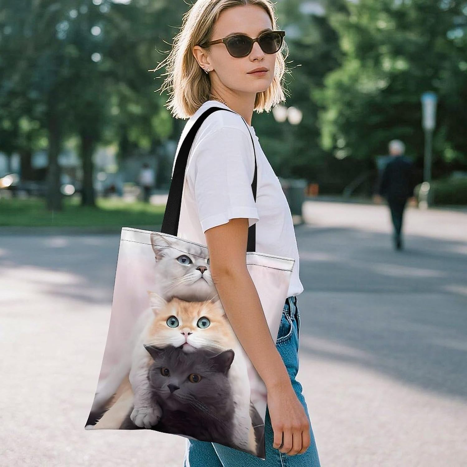 Cats Tote Bag Large Treat Bags for Women Men image 2