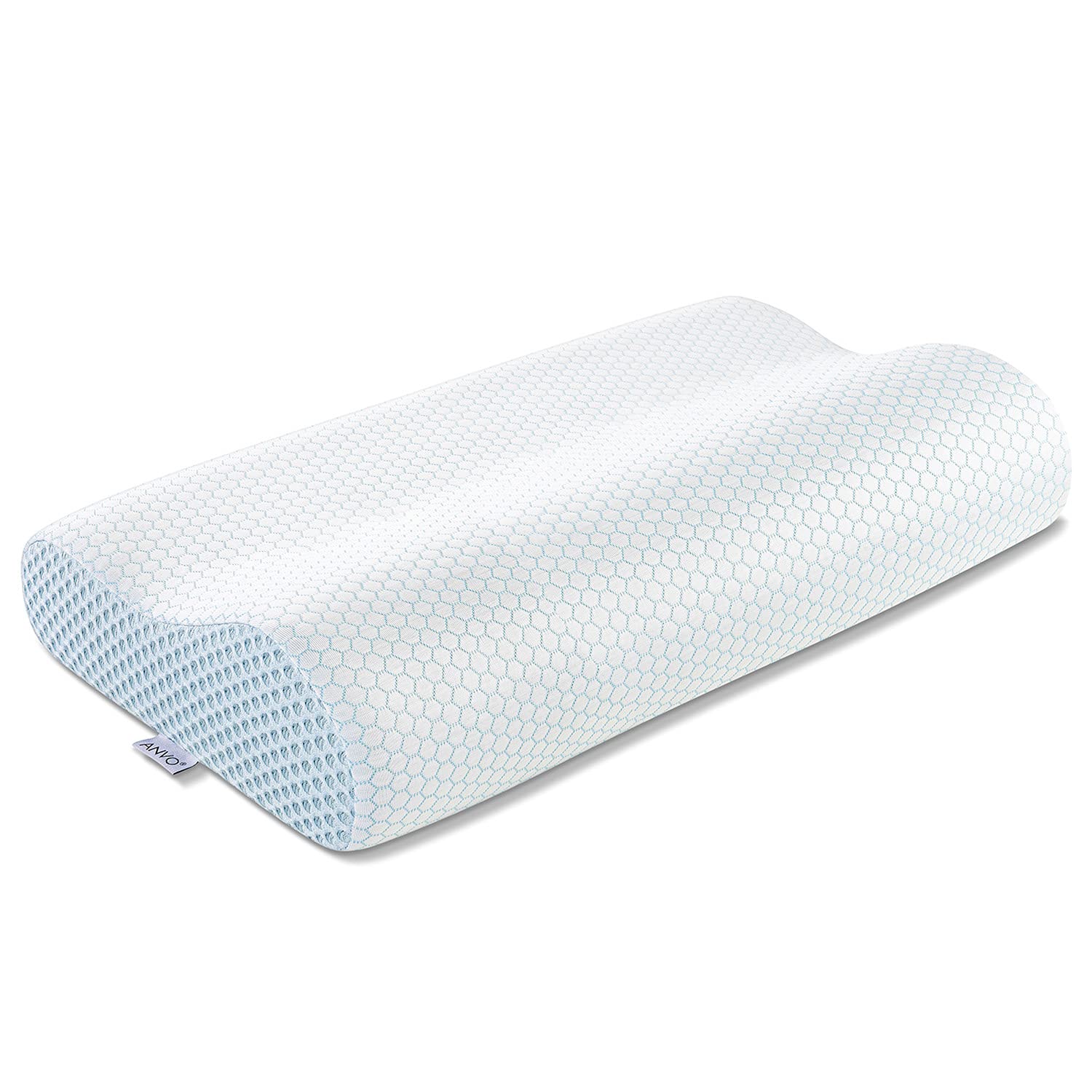 Memory Foam Pillow, Anvo Neck Contour Cervical Orthopedic Pillow for