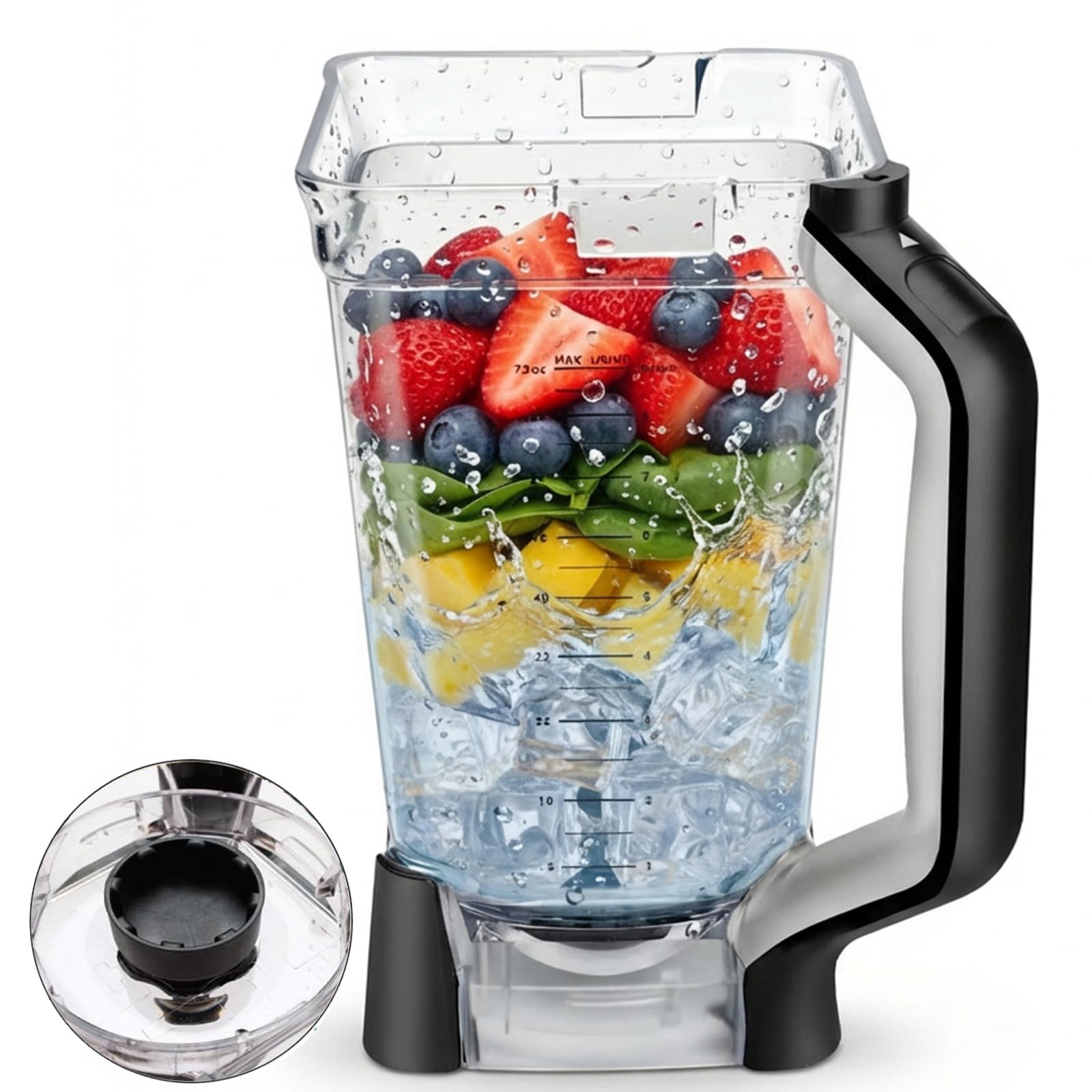 Parti di ricambio per frullatore Ninja, 80 once Ninja Blender Brocca di ricambio Vaso de Licuadora Ninja Blender Coppe di ricambio per BL660 BL770 BL771 BL773 BL740 BL780 ect.