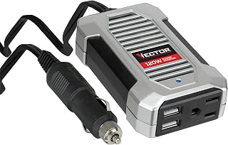 VECTOR 120 Watt Power Inverter, PI120SV, 12V DC, 120V AC, Dual USB Charging Ports