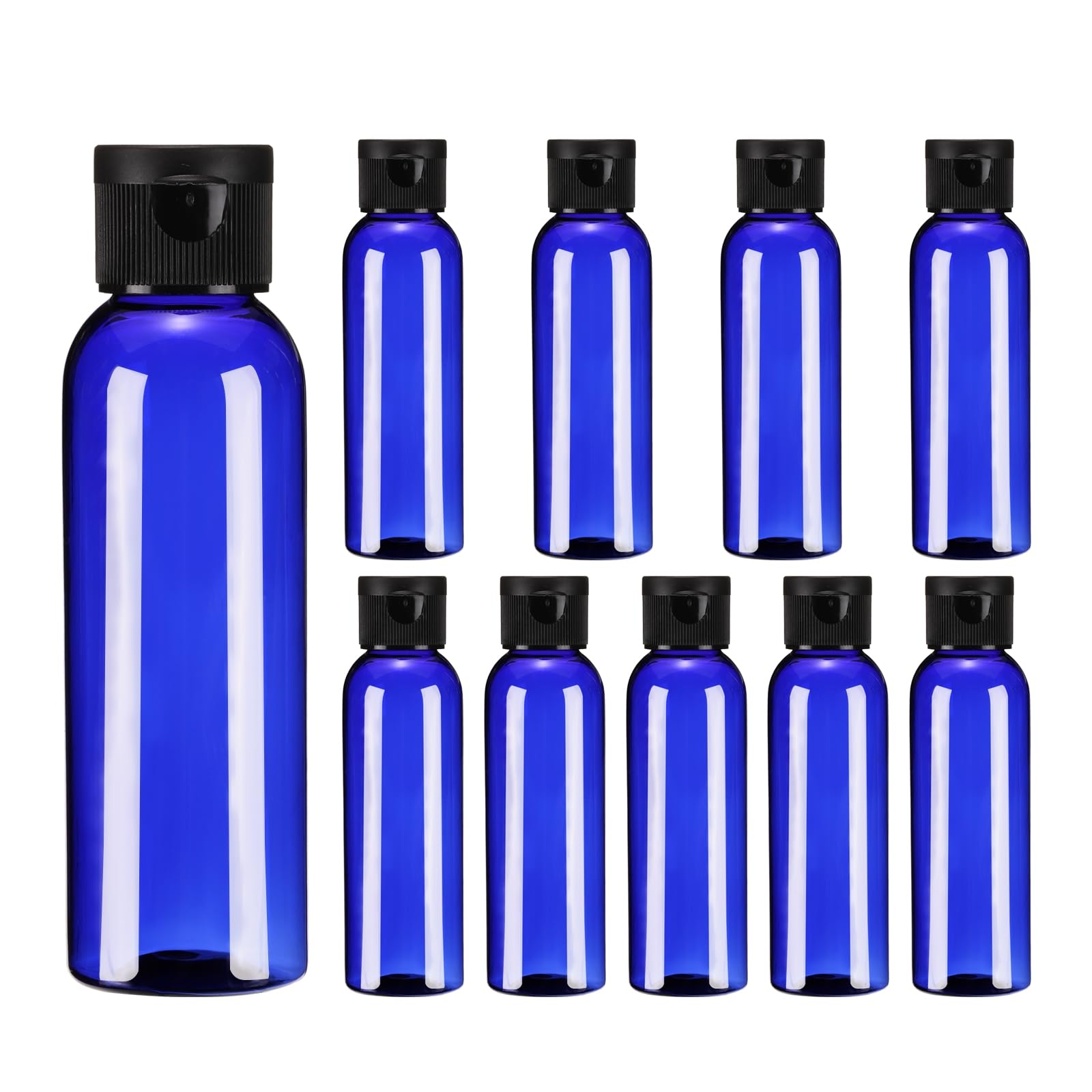 Flacons en plastique réutilisables 59 ml avec couvercles pour savon et cosmétiques