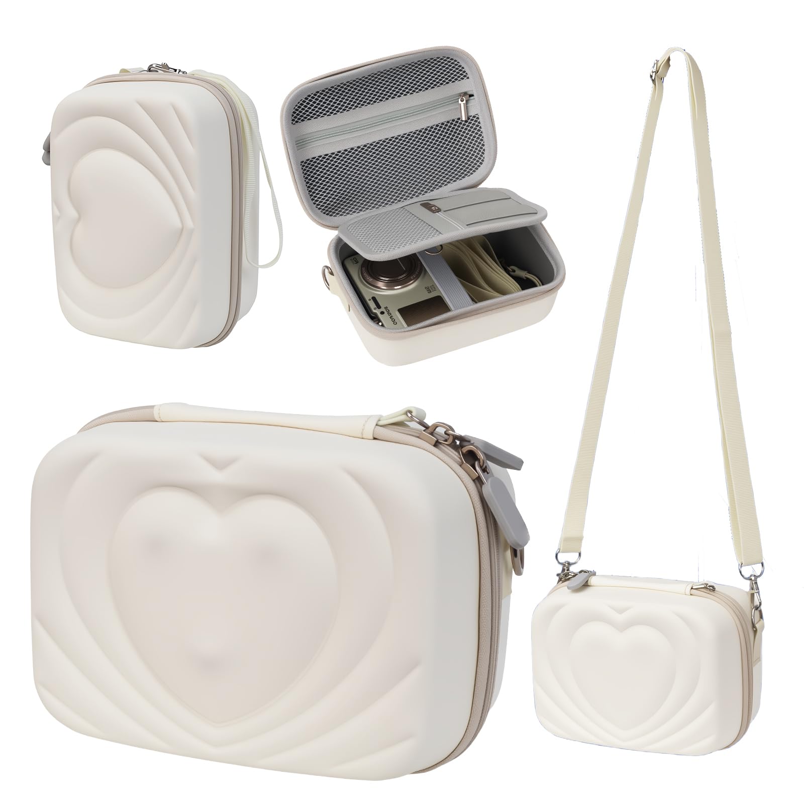 Custodia per fotocamera digitale, protettiva e leggera, con 2 modi di trasporto, impermeabile e antiurto, piccola borsa per fotocamera per Instax Mini 12/11 Instax Mini Link3 Canon PowerShot/GoPro