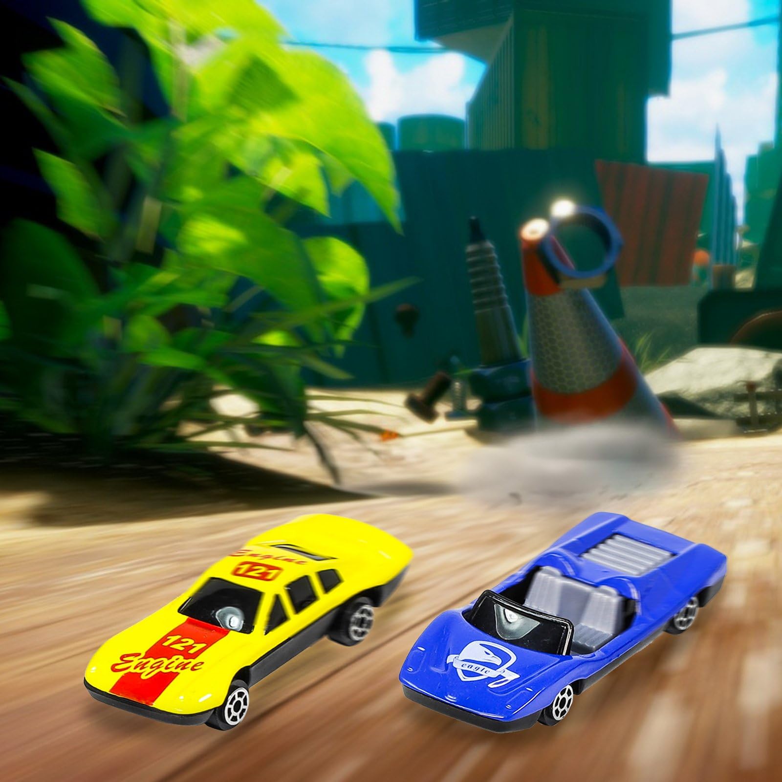 Kidplokio Ultimate Fleet 50pc Multicolor Diecast Toy Cars Playset for Boys