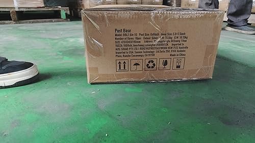 Miniatura 11 de VEVOR 6"x 6" Post Base, 1Pcs Stainless Steel Adjustable Post Anchor Bracket(Internal 5.9 x 5.5"), Adjustable Post Base for Pavilion Deck Porch